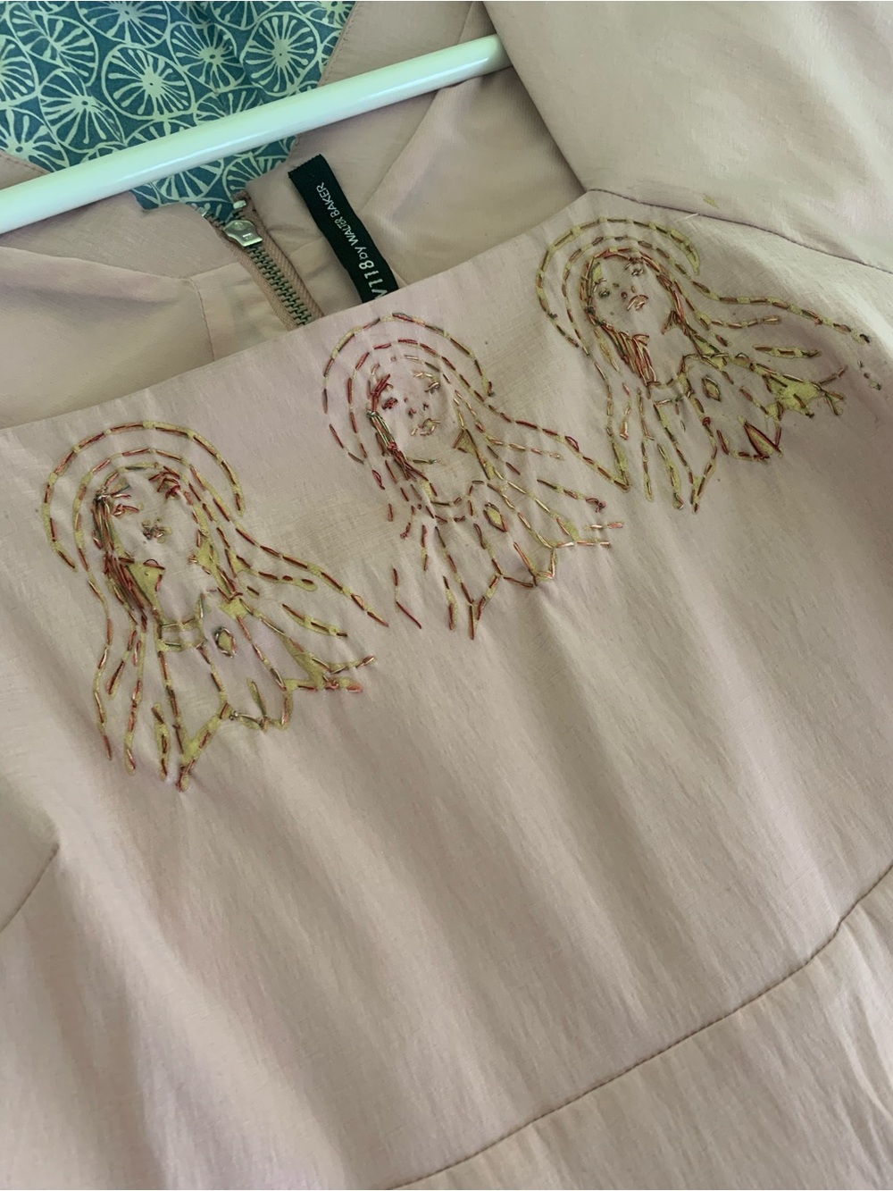 W118 by Walter Baker Pale Pink Embroidered Dress